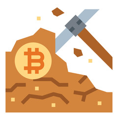 Mining flat icon style