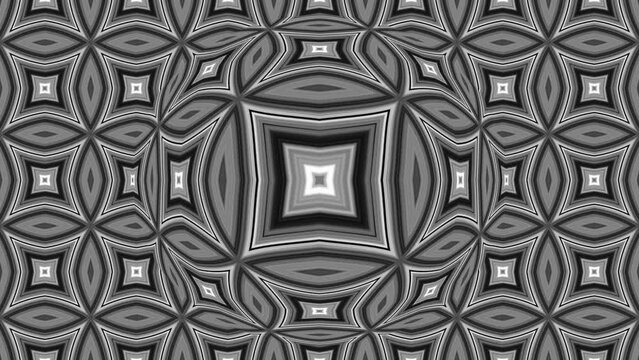 Black-white kaleidoscope background. Black and white abstract background. Black and white background.