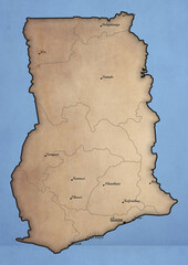 Ghana vintage map