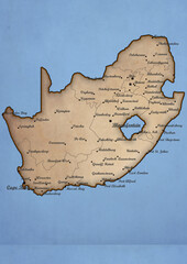 South Africa vintage map