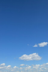 Panorama Blue sky and white clouds. Fluffy cloud in the blue sky background