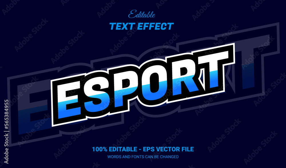 Canvas Prints gaming esport style text effect, editable text effect