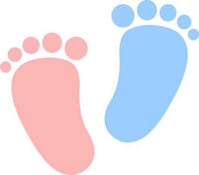 Baby-Fußabdruck rosa und blau, Baby Hintergrund