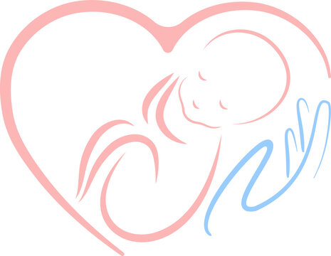 Herz, Hand und Baby, Kind, Baby, Kleinkind, Logo