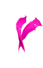 Fototapeta premium bright magenta juicy colorful splash isolated on white background very close