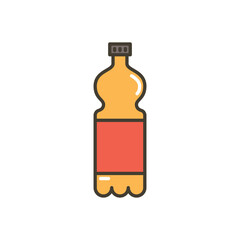 Plastic bottle of soda icon. High quality coloured vector illustration.