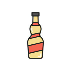 Bottle of liqueur icon. High quality coloured vector illustration.
