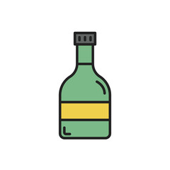 A bottle of schnapps icon. High quality coloured vector illustration.