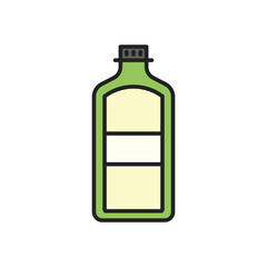 Bottle of alcohol icon. High quality coloured vector illustration.