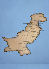 Pakistan vintage map