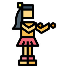 hula filled outline icon style