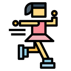 ice skate filled outline icon style