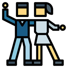 salsa filled outline icon style