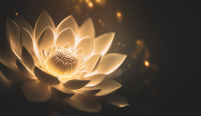 abstract background with lotus flower. Generative AI