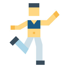 zumba flat icon style