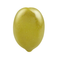 Delicious green olive cut out