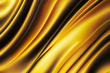Golden silk satin fabric with lots of waves, folds and curves. Smooth cloth. Seamless valentine background wallpaper pattern with room for style and text.