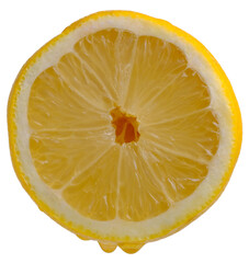 lemon slice, clipping path, isolated on a white background