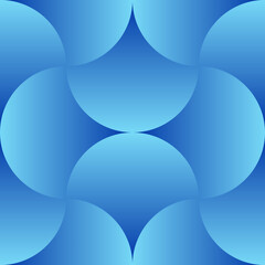 Abstract gradient blue vector seamless pattern. Stock illustration - 565392331