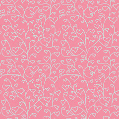 A set of seamless patterns for Valentine s Day. 1000 by 1000 pixels with hearts. Vector graphics