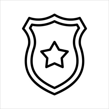 Sheriff'S Badge icon. Simple element from police collection. Creative Sheriff'S Badge icon for web design. vector illustration on white background