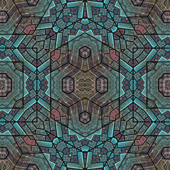 3d effect - abstract kaleidoscopic geometric pattern 