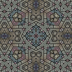 3d effect - abstract kaleidoscopic geometric pattern 