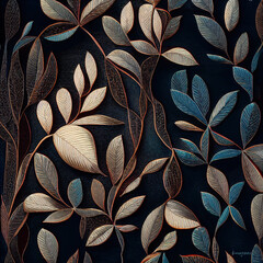 Obraz na płótnie Canvas seamless pattern with leaves