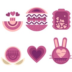 Doodle set of Valentine Day icon