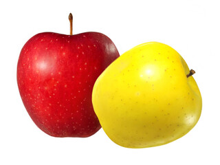 red and yellow apple fruit