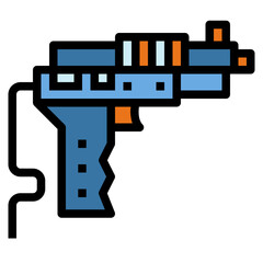 gun filled outline icon style