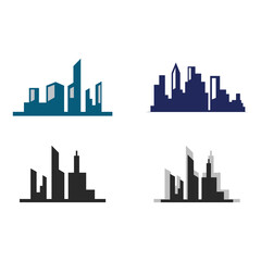 Vector Modern City Skyline Logo Template.