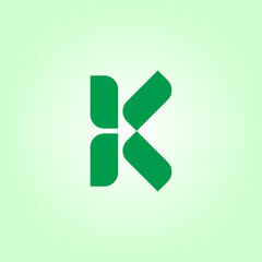Letter K green sign