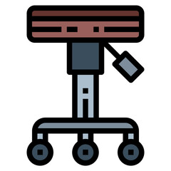 stool filled outline icon style