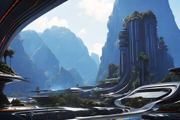 A futuristic view of life on the avatar planet.