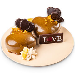 Heart shaped mini cakes
