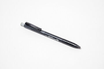 Pencil on a white background. Pencil with black handle