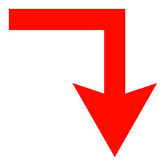 Directional Arrow Symbol on Transparent Background