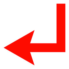 Directional Arrow Symbol on Transparent Background