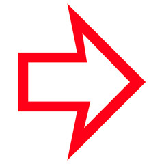 Directional Arrow Symbol on Transparent Background