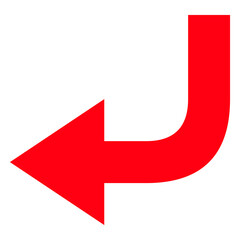 Directional Arrow Symbol on Transparent Background