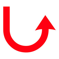 Directional Arrow Symbol on Transparent Background