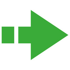 Directional Arrow Symbol on Transparent Background