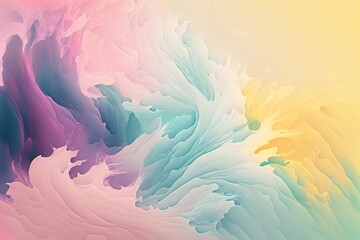 Pastel color abstract background with waves and smoky shapes, generative ai