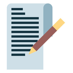 writing flat icon style