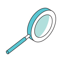 isometric magnifier icon