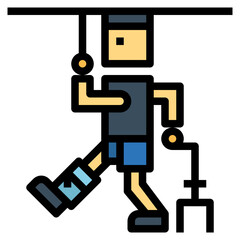 injury filled outline icon style