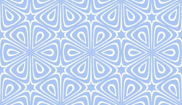 Abstract Seamless Blue Hexagons Pattern.