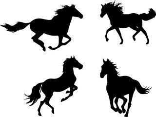 Fototapeta na wymiar set of horses