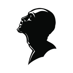 black man silhouette illustration vector
